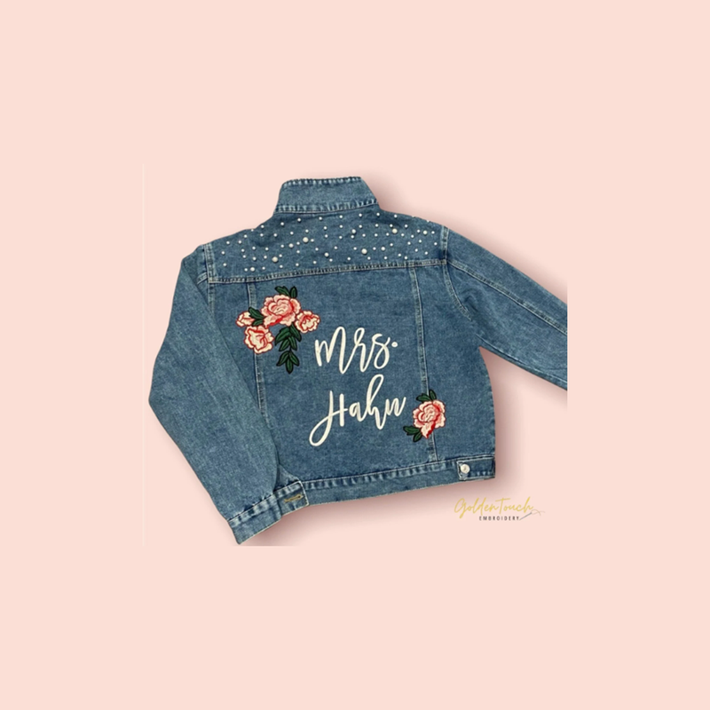 Floral Bride Jacket in Pink